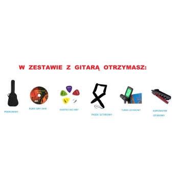 Gitara klasyczna MSA C25 + zestaw akcesoriów